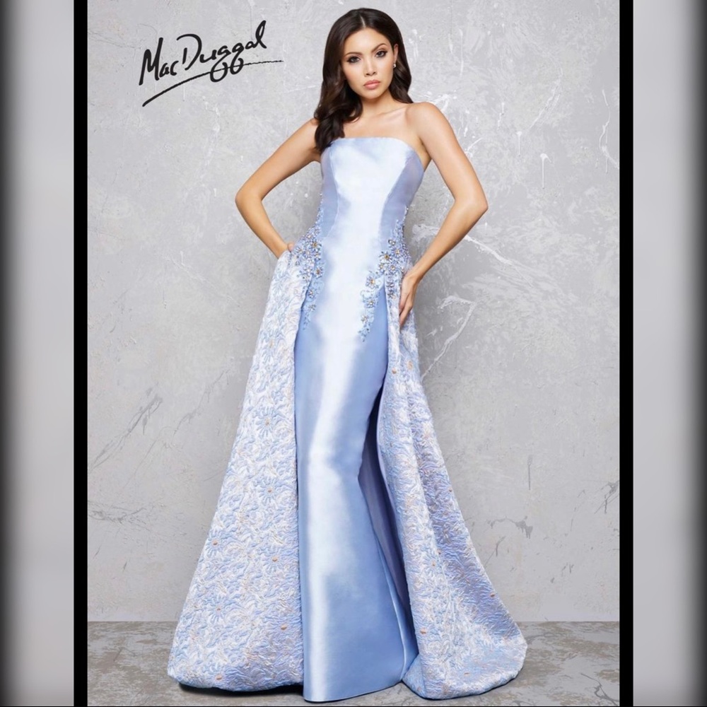 Mac Duggal 80725D Strapless Overskirt Dress